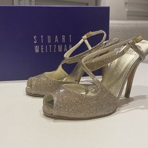 Silver glitzy Stuart Weitzman Heels